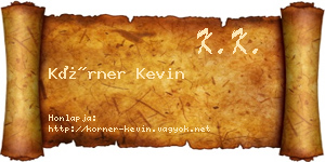 Körner Kevin névjegykártya